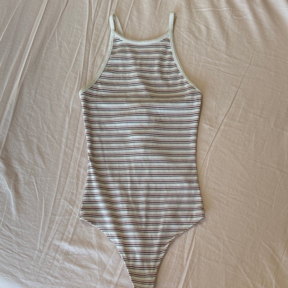 Abercrombie & Fitch Other - Abercrombie & Fitch Striped Ribbed Bodysuit in White and Multicolor Stripes